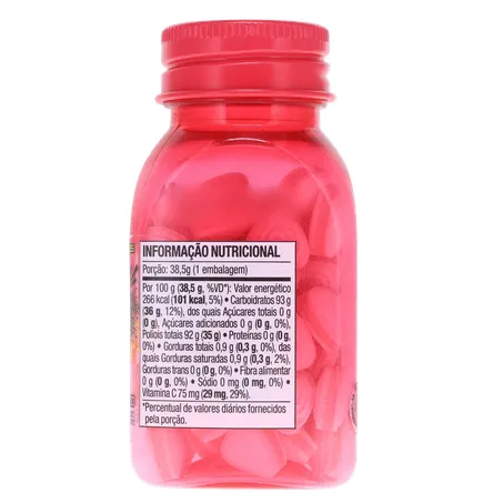 Bala mentos kiss sour sem açúcar morango 38g 360-13