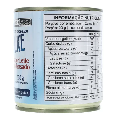 Alimento À Base de Soja Soymilke Sabor Leite Condensado Sem Lactose Lata 330gr 360-8