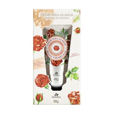 Creme mãos rosas vermelhas davene 65g