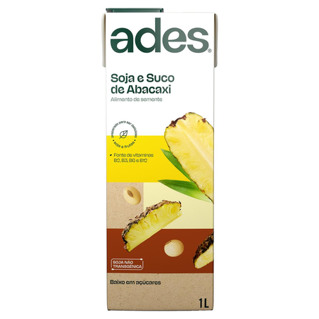 Bebida de Soja Ades 1 Litro - Abacaxi - TP