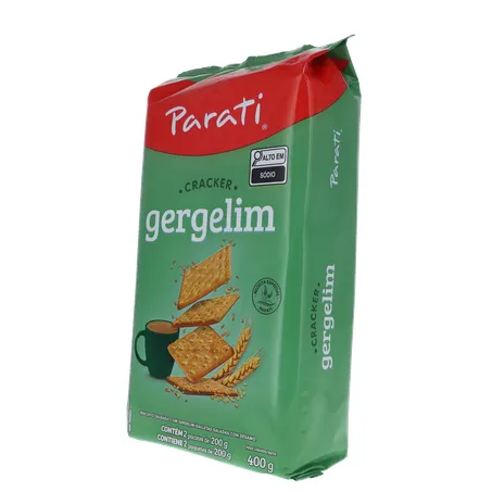 Biscoito Salgado Parati Cracker Gergelim Pacote 400gr 360-4