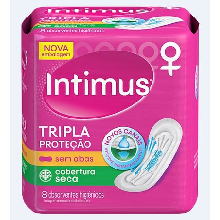 Absorvente intimus c 8 gel sc s/a