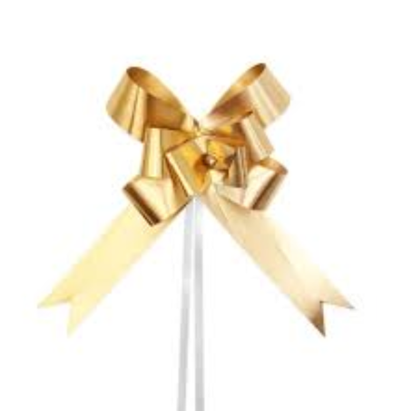 Embalagem laco magico dobravel 28x90 dourado c/20un