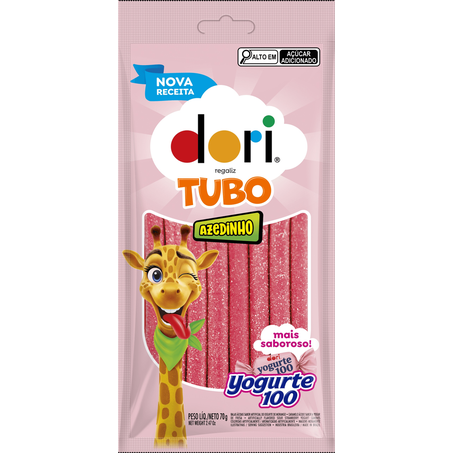 Bala Dori Tubo Iogurte Ácido 60g