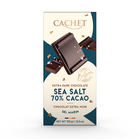 Chocolate Cachet 70% Cacau com Sal Marinho 100g