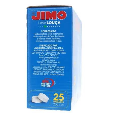 LAVA LOUÇA PASTILHA JIMO P/MÁQUINA C/25UN 360-28