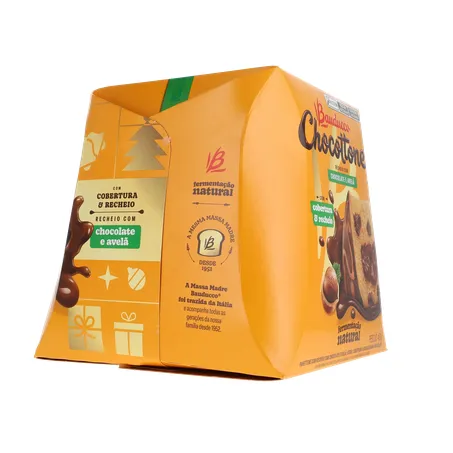 Panettone Bauducco Chocolate e Avelã Caixa 450gr 360-12