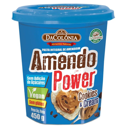 Pasta Amendoim Cookies & Cream DaColônia 450g