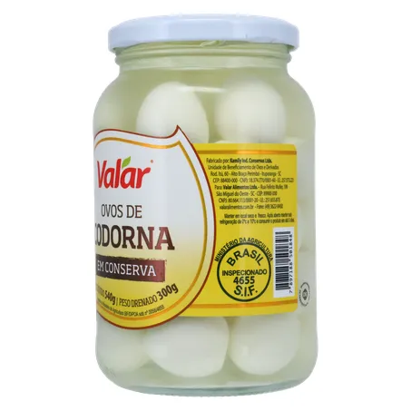 Ovos de codorna valar 300g 360-5