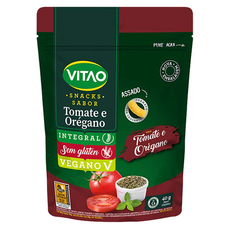 Salgadinho Snacks Integral Tomate E Orégano Pacote 60G