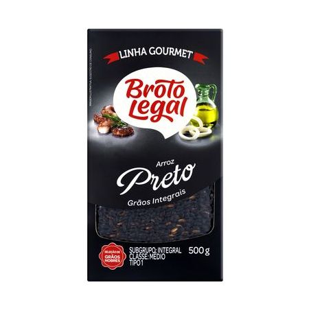 Arroz Preto Tipo 1 Integral Broto Legal Gourmet Caixa 500G
