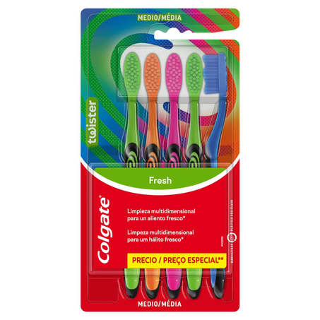 Escova Dental Colgate Colors - Limpeza - Com 5 Escovas