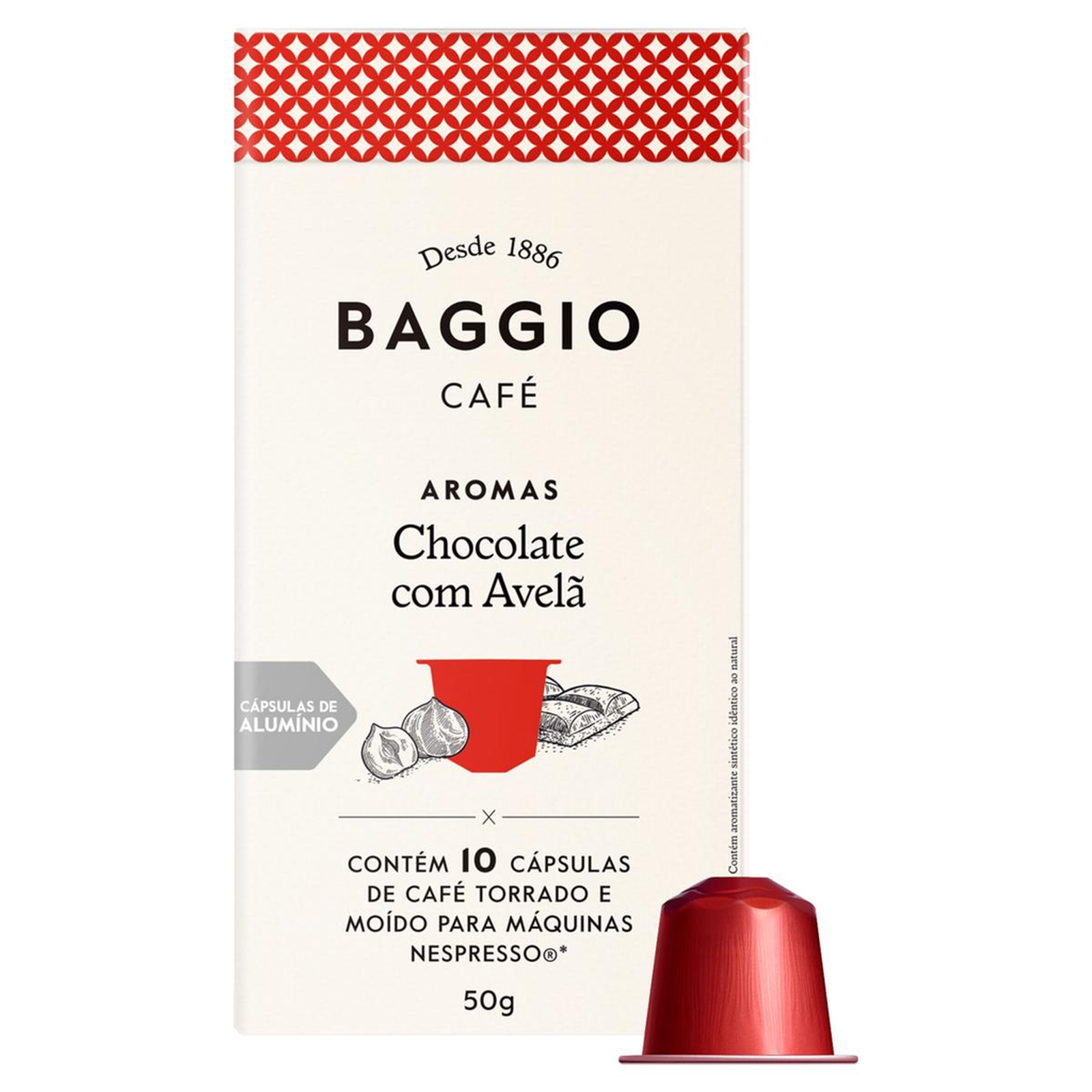 Cápsula Baggio 50g - Aroma - Chocolate com Avelã