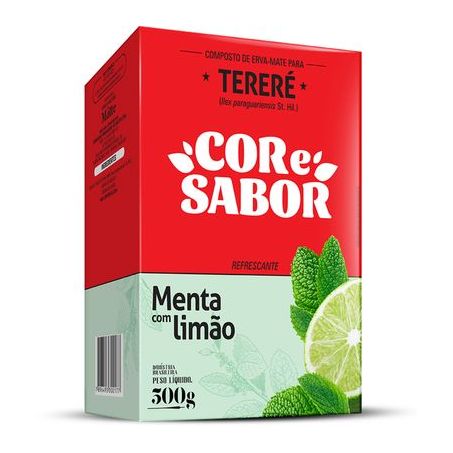 ERVA MATE TERERÉ COR E SABOR MENTA E LIMÃO 500G