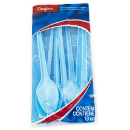 Colher aniver regina c/10 azul