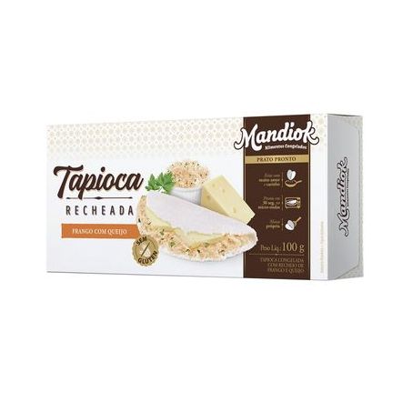 Tapioca mandiok 100g frango com queijo