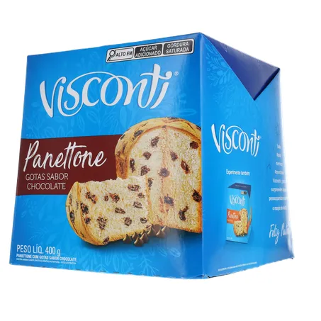 Panettone Visconti Chocolate Caixa 400gr 360-3