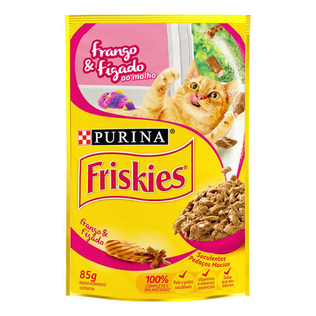 Alimento para gatos frango & fígado purina friskies