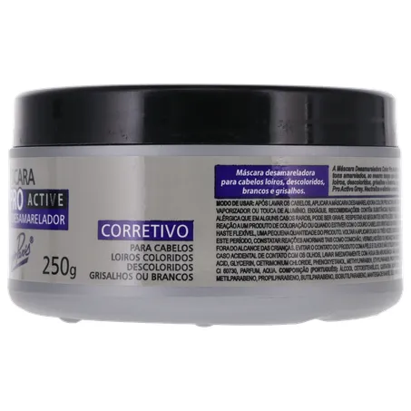 MÁSCARA CAPILAR SERGIO PARIS DESAMARELADOR PRO ACTIVE POTE 250G 360-7
