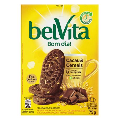 BISCOITO INTEGRAL CACAU & CEREAIS BELVITA