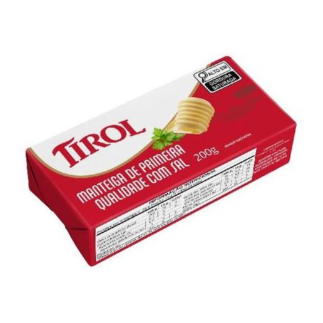 MANTEIGA TIROL TABLETE COM SAL 200G
