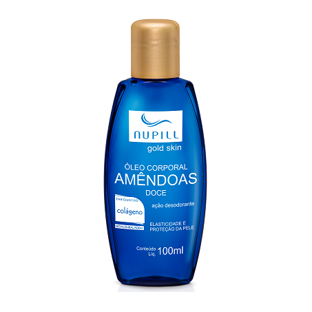 Oleo Corporal Nupill 100ml Amendoas Colageno Natural