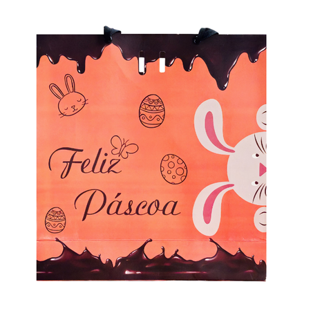 SACOLA SALISGRAF PRESENTE PÁSCOA/CORAÇÕES 27X28X9CM