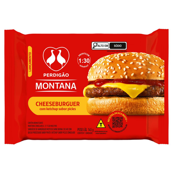 Lanche Perdigão 145g - Cheeseburguer | Condor