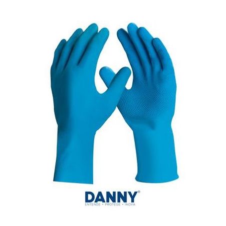 LUVA DANNY SILVER LATEX G9 AZUL