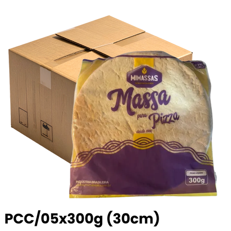 Massa pre pizza mimassas 300g 30cm pcc/5un