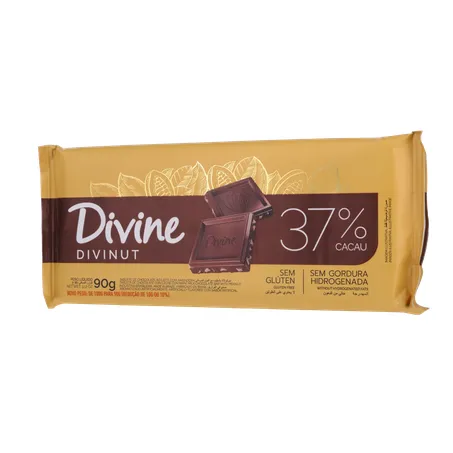CHOCOLATE BARRA DIVINE DIVINUT S/ GLÚTEN 70G 360-2