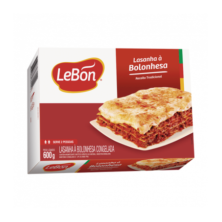 LASANHA LEBON BOLONHESA CONG 600G