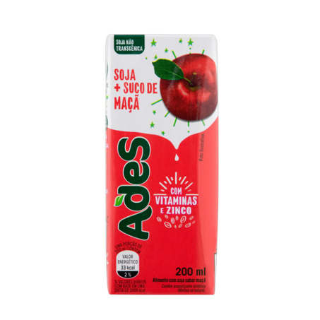 SUCO DE MACA COM SOJA ADES  200ML