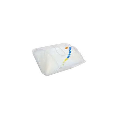PASTA SANFONADA PLASTICA DUPLICADA 31 DIV CRISTAL 