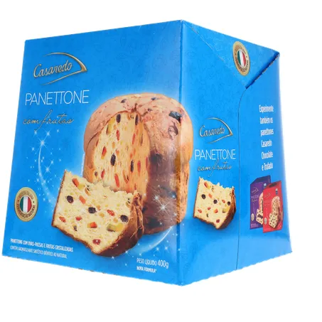 PANETTONE CASAREDO COM FRUTAS CRISTALIZADAS CAIXA 400G 360-4
