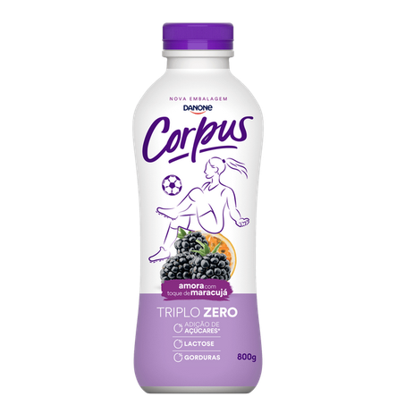 Iogurte líquido danone corpus amora e maracujá 800g