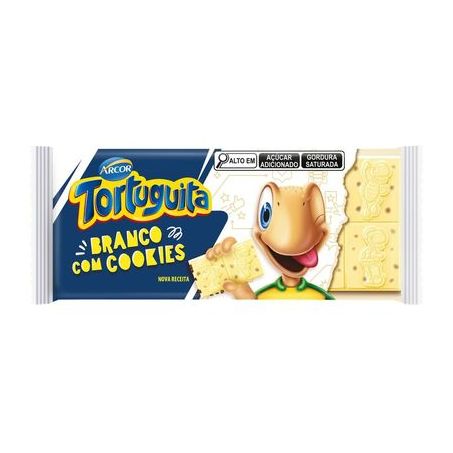 Chocolate Arcor Tortuguita Branco C/Cookies 80 G 17300