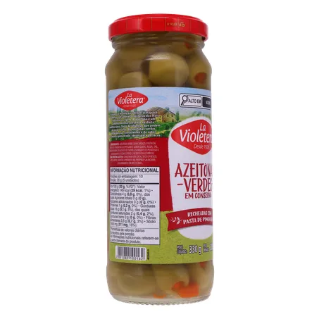 Azeitona Verde La Violetera Pasta de Pimentão Vidro 200G 360-31
