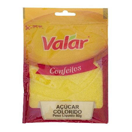 Confeito Bolo Valar Acucar Colorido 50G