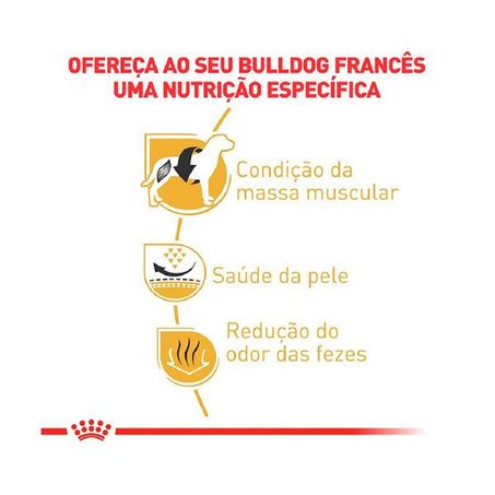 Ração Royal Canin para Cães Adultos da Raça Bulldog Francês 2,5Kg 360-1
