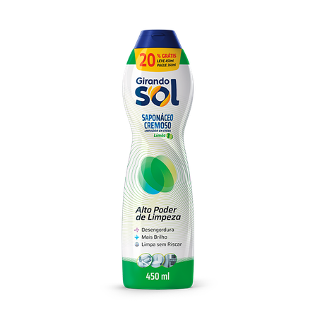 Saponaceo Girando Sol 450ml Promo Cremoso Limao