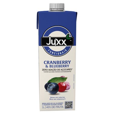Suco Funcional Juxx Zero Cranberry/Blueberry 1l