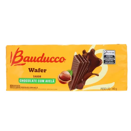 Biscoito Wafer Bauducco Chocolate Avelã 140g