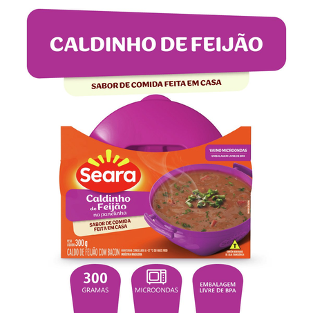 Caldinho Congelado de Feijão Seara na Panelinha Pote 300g