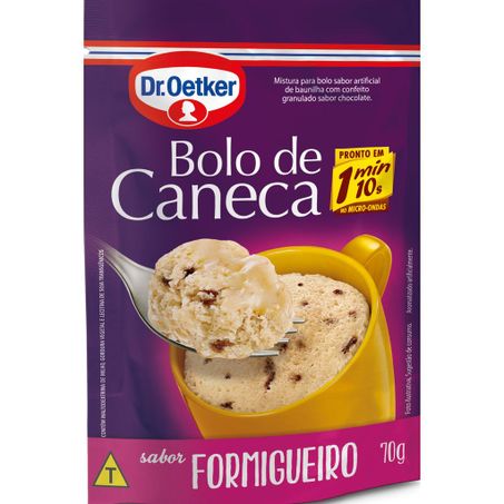 MISTURA PARA BOLOs DR.OETKER BOLO DE CANECA FORMIGUEIRO SACHÊ 70 G