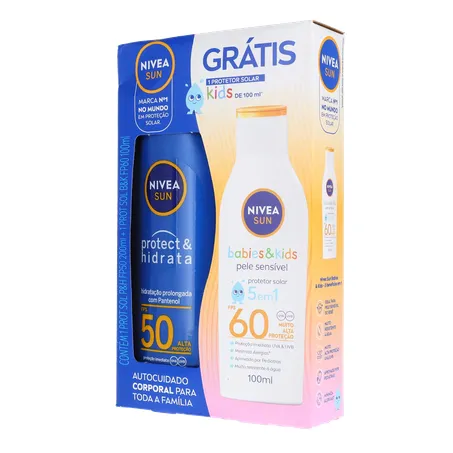 PROTETOR SOLAR NIVEA FPS 50 200ML GRÁTIS KIDS FPS 60 100ML 360-3