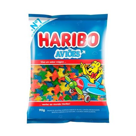 BALA DE GELATINA HARIBO AVIOES 90G