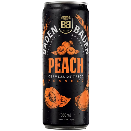 Cerveja baden baden 350ml lata peach trigo e pessego