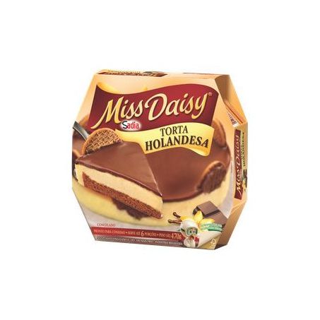 TORTA MOUSSE MISS DAISY 470G  CHOCOLATE COM BAUNILHA
