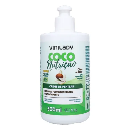 Creme de Pentear Vinilady Coco Nutrição Frasco 300ml 360-1